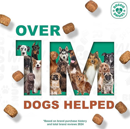 Doggie Dailies Senior Essentials Multivitamin for Dogs Soft Chews | Advanced Dog Multivitamin | Nutritional Support for Joints, Skin & Coat, Digestion, and the Immune System | Bacon Flavor | 120 Count