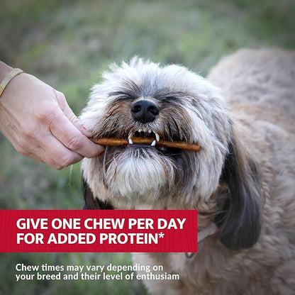 Real Beef Collagen Sticks for Dogs, Dog Chews Long Lasting, Rawhide Free - 15 Pack High Protein Chew Dog Treats for Small, Medium, and Large Dogs