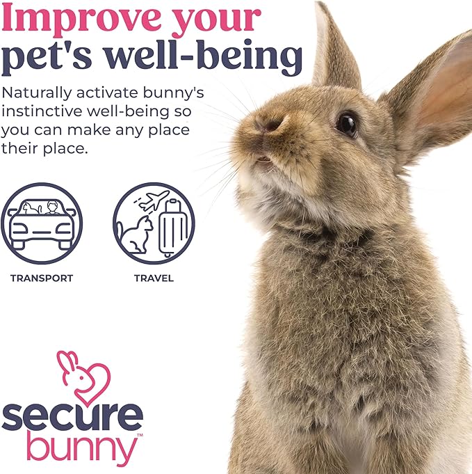 SecureBunny Transport, Water Based Calming Travel Spray, Naturally Supports Calm and Wellbeing, Naturally Relieving Anxiety and Stress