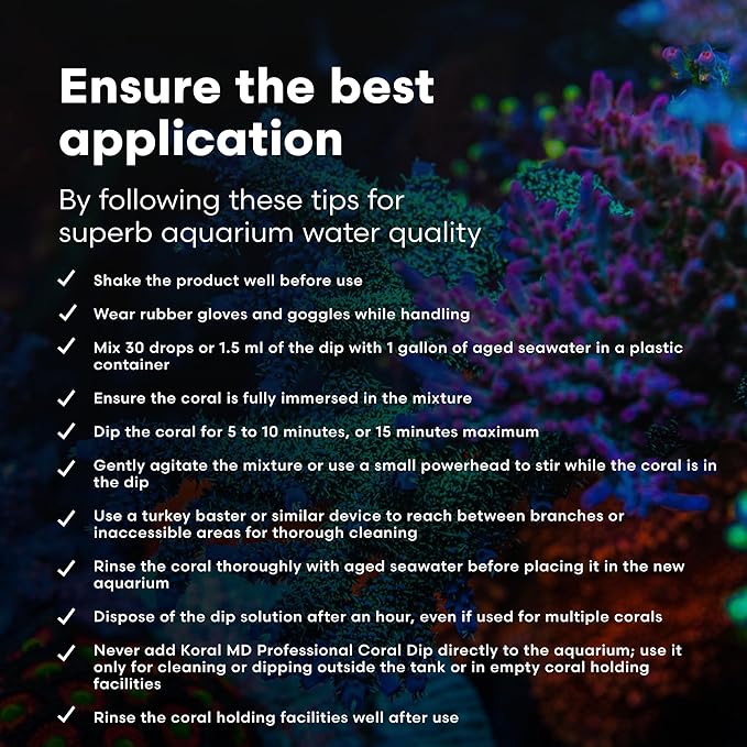 Brightwell Aquatics Koral MD Pro - Professional Strength Coral & Frag Dip & Cleaner, Conditioner & Acclimator for Coral Aquarium Tanks - Aquarium Water Treatments & Reef Supplies, 4.2 fl oz