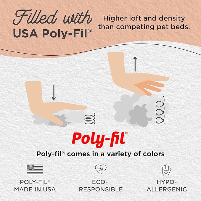 Best Friends by Sheri Original Calming Donut Dog and Cat Bed, Shag Faux Fur, Taupe, (36in x 36in) - Anxiety Relief for Pets Up to 100 lbs