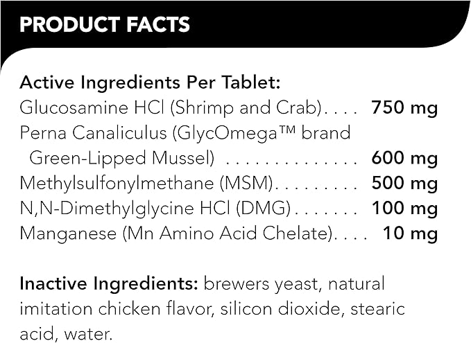 VETRISCIENCE Glyco Flex® 2 Hip and Joint Supplement for Dogs, Chewable Tablets (2 pack)