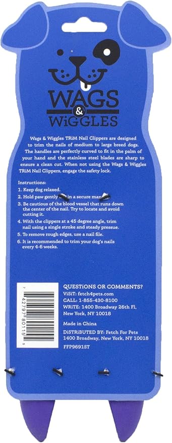 Wags & Wiggles Large Dog Nail Clippers for Medium and Large Dogs | Nail Clippers for Dogs | Dog and Puppy Supplies for All Dogs, Great Way To Keep Your Dog Well Groomed