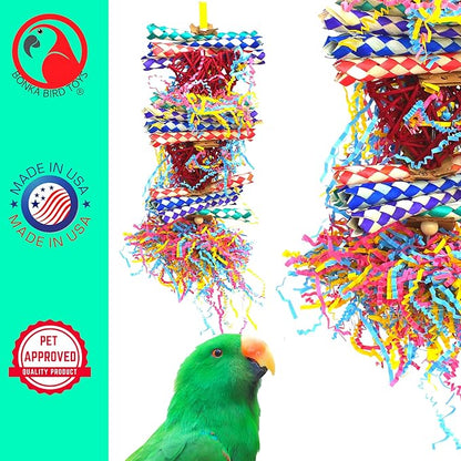 Bonka Bird Toys 1042 Duo Foraging Heart Vine Shredding Foraging Natural Parrot Quaker Conure Budgie