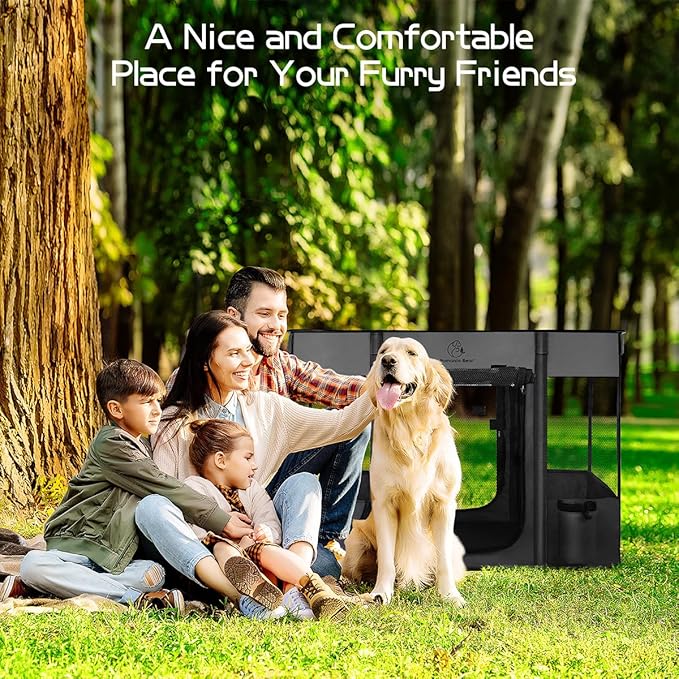 40x32x24 Inches Dog Playpen,Pet Playpen,Foldable Puppy Cat Playpen,Portable Exercise Kennel Tent Crate,Water-Resistant Breathable Shade Cover,Indoor Outdoor Travel Camping Use for Small Animals(L)