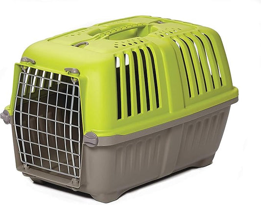 MidWest Homes for Pets Pet Carrier: Hard-Sided Dog Carrier, Cat Carrier, Small Animal Carrier in Green | Inside Dims 17.91L x 11.5W x 12H & Suitable for Tiny Dog Breeds