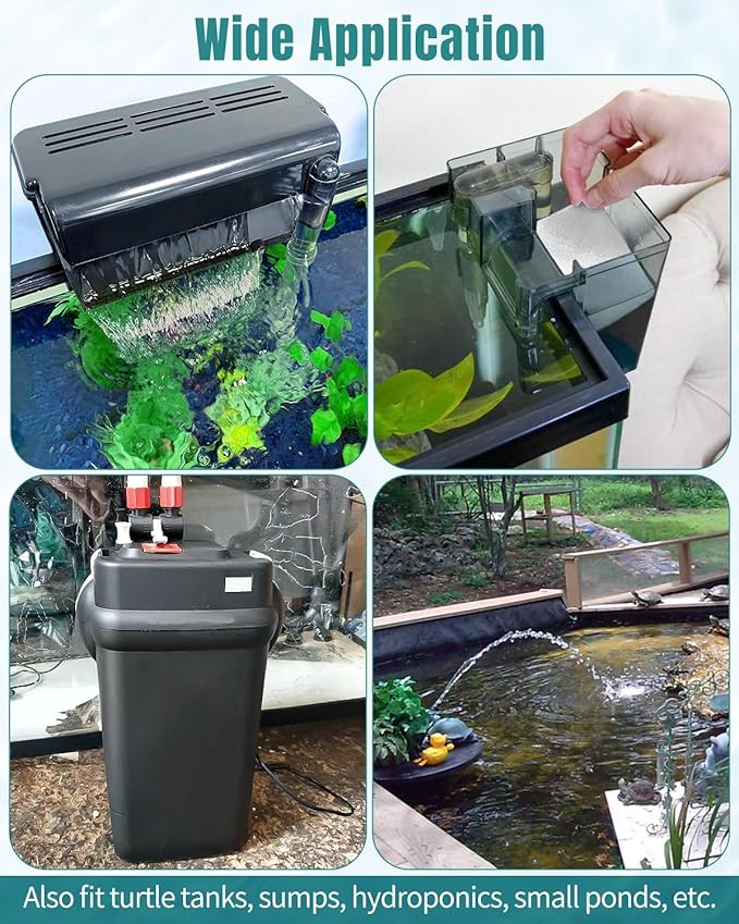 Pawfly Aquarium Filter Floss Roll for Fish Tank Filters 71 x 12 Inch White Cuttable Aquarium Filter Pad 1 Inch Thick High Density Filter Media Roll for Freshwater Saltwater Fish Tanks & Small Ponds