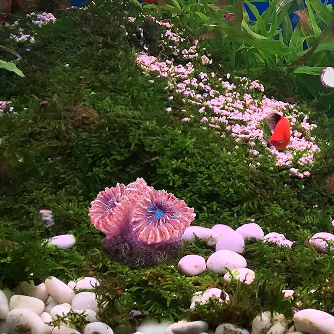 ABOOFAN Aquarium Coral Ornaments, Artificial Coral Reef Aquarium Ornament Reef Decor for Fish Tank Landscape Decoration