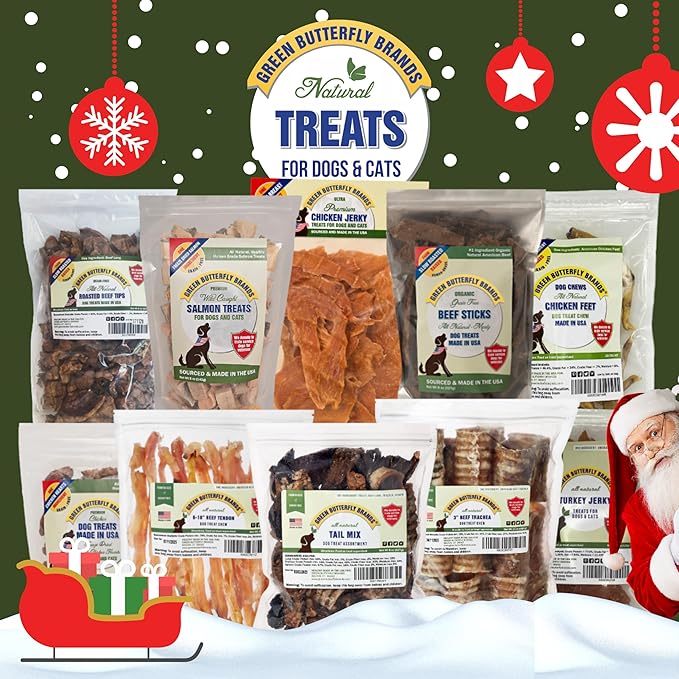 Tail Mix  Dog Treats Made in USA Only  All Natural Beef Bites  1 Ingredient Grain Free Assortment  Beef Lung, Trachea and Spleen  Dog Treats for Training, 8 Ounces