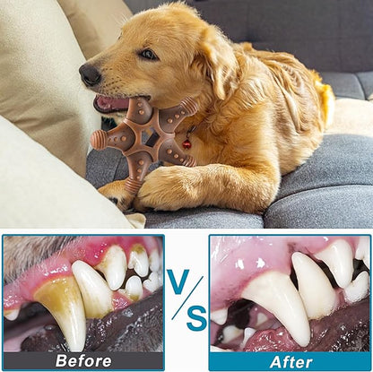 NEZIN Dog Chew Toys for Aggressive Chewers, 4 Pack Indestructible Dog Toys with Tough Nylon, Chew Toy Gift for Dogs of All Breed Sizes