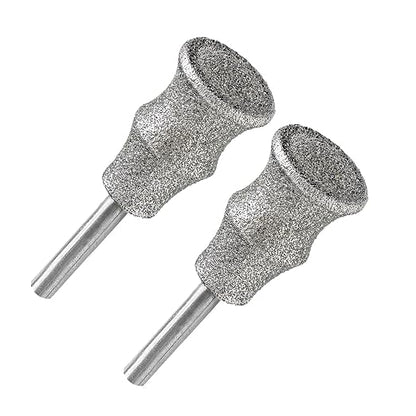 Diamond Rotary Pet Nail Grinder Bits Dog Nail Grinder Replacement Head -2PCS 1/8" Replacement Grinder Wheel for Animals Nail Care(B)