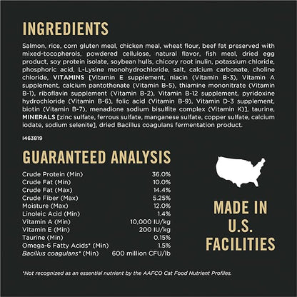 Purina Pro Plan Hairball Management, Indoor Cat Food, Salmon and Rice Formula - 7 lb. Bag