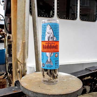 Polkadog Haddock Skins Dog & Cat Treats, Cat Snacks  Crunchy, All-Natural Treats for Dogs, Cats  Savory, Crunchy Puppy Snacks  Sustainable N. Atlantic Haddock Skin  2 oz.