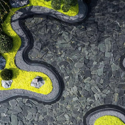 Unocho Aquarium Rocks 5lb Natural Slate Stone for Aquascaping Reptile Basking Platforms Terrariums Vivariums Paludariums Bonsai Miniature Fairy Gardens(2-4 inches)