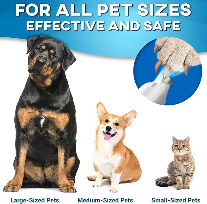 Primens Professional Dog Nail Grinder Replacement Head (Pack of 3 Bits) - Diamond Replaceable Tip for Pet Claw Grooming, Spare Grinding Wheel for Large, Medium & Small Dogs