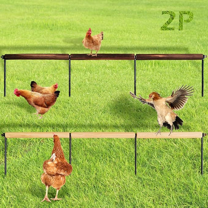 2 PCS Chicken Toys,Extra Long Chicken Perch Toys,Woodern Chickens Roosts and Perches Stand Training Perch for Poultry Rooster Chicks Large Bird Chicks Parrot, 44.88 Long