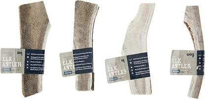Amazon Brand  Wag Split Elk Antler, Naturally Shed, Medium (Best for Dogs 15-30 lbs)