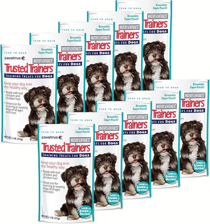 NutriSentials Trusted Trainers Training Treats for Dogs - Soft Dog Treats for Small, Medium & Large Dogs - Chicken Flavor - 10 Pack - 4 oz