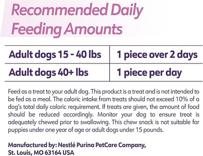 Dentalife Purina Plus Digestive Support Chicken and Pumpkin Flavor Large Dog Dental Chews