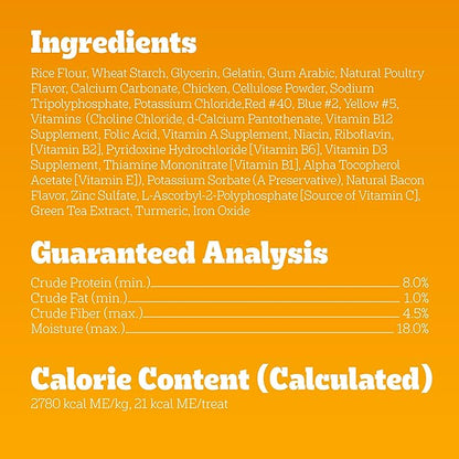 Pedigree Dentastix Dual Flavor Small Breed Dog Treats, Bacon & Chicken, 17.78 oz. Bag (84 Treats)