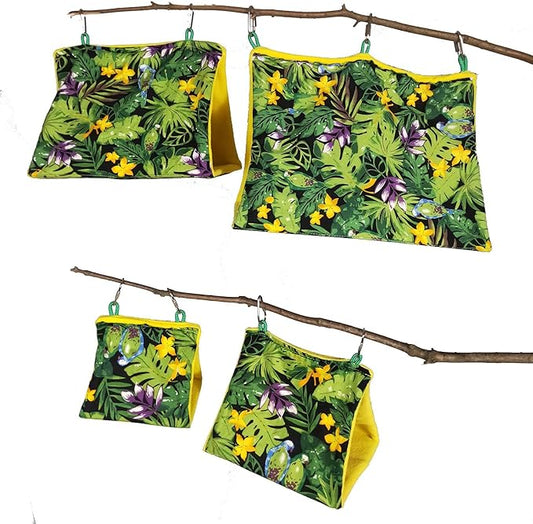 Bird Hut Spring Warm Hanging Hammock Cage Hideaway Shade Lounge Swing Tent Bed for Conure Parrot Rat Cockatoo Quaker Parakeet