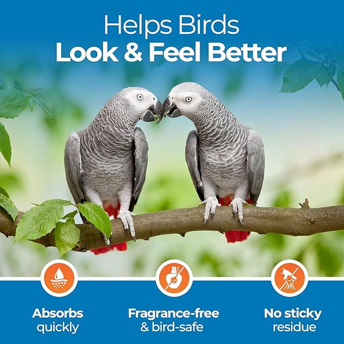 UnRuffledRx™ Aloe Vera Bird Spray for Birds (Pack of 2)- Daily Relief for Itchy, Dry Skin - 8oz in Each Pack Bird Bath Mist - Safe if Ingested, Natural, Odor-Free, Made in USA