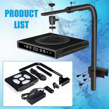 Aquarium Lights-100 watt 5 Channels Sunrise Sunset Moonlight Reef Lights for Coral SPS LPS Saltwater Tank(Black) (A100, WATTS, 100)