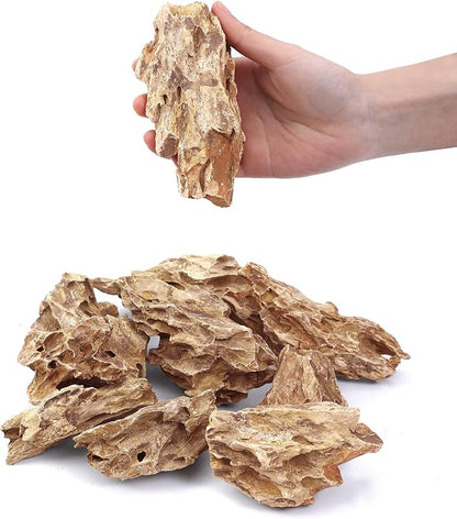 2-4 Inches Natural Dragon Stone 10 PCS Aquarium Rocks for Aquascaping, Aquarium Landscaping, Terrariums, Fish Tank Decoration, Vivariums, Paludarium, Reptile and Amphibian Enclosures