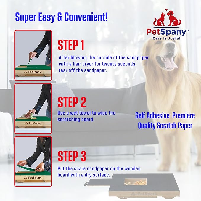 4 PCS Premier Self-Adhesive Sandpaper14.55x10.39 inch, 80 Grit  Dog Nail Scratch Pad Replacement Paper _andpaper for Dog Nail Scratch Board with Treat Box (Green)