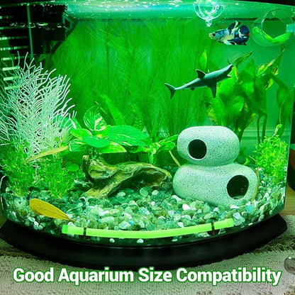 Submersible Fish Tank Aquarium Light: Underwater Fish Tank Light RGB Color Changing Brightness Adjustable - Silicone Led Aquarium Light with Remote and Suction for 20inch Aquarium Decorations