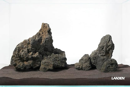 LANDEN Black Icelandic Lava Stone Natural Rocks (18lbs, 3~11 inches,11pcs) for Aquariums, Paludariums, Terrariums, Caves and Rocky Peaks, Mountainous Desert Landscapes