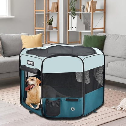 JESPET Pet Dog Playpens 36", 45" & 61" Portable Soft Dog Exercise Pen Kennel with Carry Bag for Puppy Cats Kittens Rabbits, Indoor/Outdoor Use