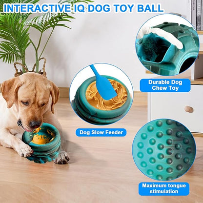 Yipetor Dog Toy, Frozen Treat Toy, Treat Dispensing Dog Toy, Large Chew Toy, Freezable Fillable Rubber Dog Toys, I Reduces Anxiety I Dog Treat Dispenser I Easy to Clean, Interactive Dog Puzzle Toy