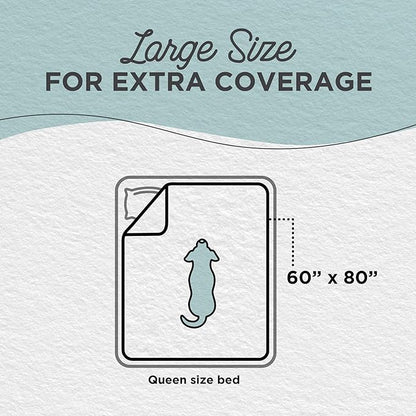 Best Friends by Sheri Calming Shag Dog Blanket with Non-Skid, Water Resistant Base, Frost Gray, 60" x 80"