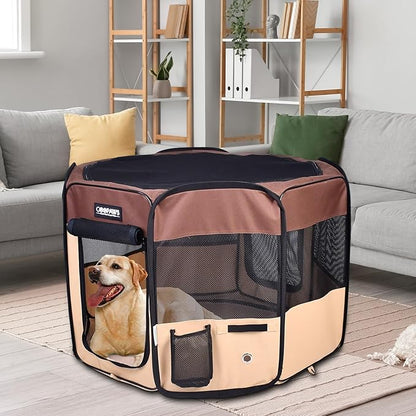 JESPET Pet Dog Playpens 36", 45" & 61" Portable Soft Dog Exercise Pen Kennel with Carry Bag for Puppy Cats Kittens Rabbits, Indoor/Outdoor Use