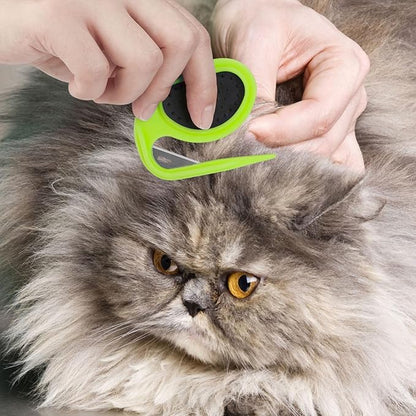 2PCS Flea Comb-Pet Knotting Comb, Tick Comb for Long Haired Pets- Remove Clumps Stainless Fine Tooth Dog Eye Comb Tear Stain Comb for Small Dogs Cat Pet Grooming Comb