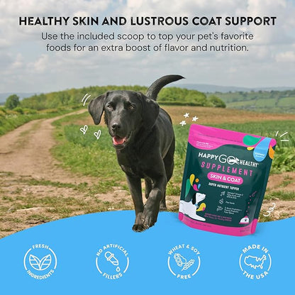 Skin & Coat Supplements for Dogs | Probiotic & Prebiotic Benefits with Wild Salmon Omega 3s to Help Your Dog Shine from The Inside Out | All Breeds, Ages and Sizes | 120 Count