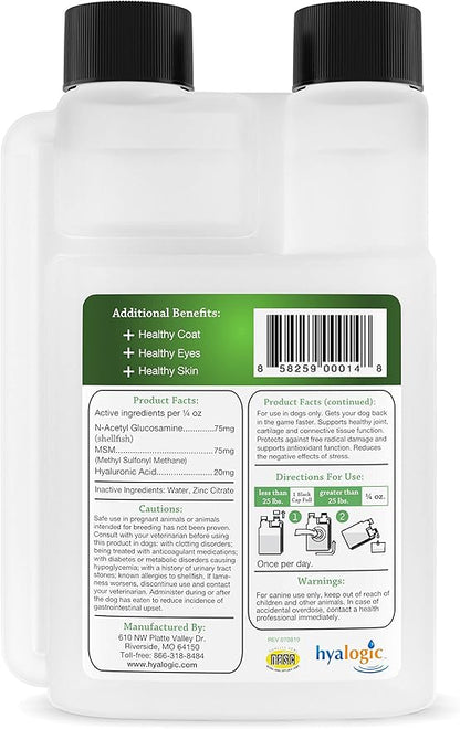 Hyalogic HyaFlex Pro-Complete Dog Joint Supplement, Canine Joint Support – Hyaluronic Acid Joint Supplement for Dogs –w/Glucosamine MSM Supplement 30-60 Day Supply, Cartilage & Coat Supplement