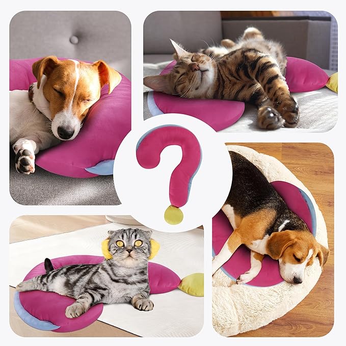 HOMBYS Dog Claming Pillow Curl Up Pillow for Dog & Cats, Extra Large Soft Question Mark Pillows Washable Dog Bed Pillow Hug & Support Your Pets, Dog Body Pillow, 27.6"x16"