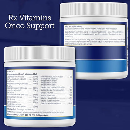 Rx Vitamins Onco Support - Dog & Cat Immune Support Supplement with Milk Thistle, Spirulina, Kelp Powder - Aids in Gut Health and Digestive Support - 300g
