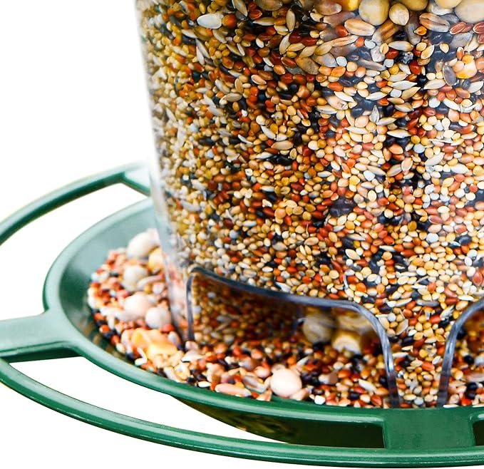 Bird Feeder Outdoor Hanging for Wild Bird Seed, Green