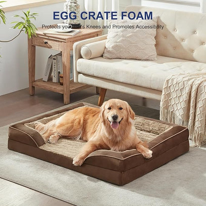 FURTIME Orthopedic Dog Beds for Small Dogs - Waterproof Small Dog Bed, Ultra Comfy Supportive Foam Pet Couch with Removable Washable Cover, Egg Foam Dog & Cat Beds with Nonskid Bottom