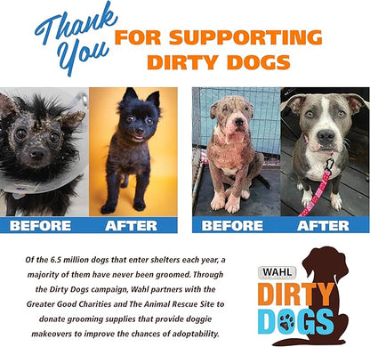 Wahl USA Dry Skin & Itch Relief Pet Shampoo for Dogs – Oatmeal Formula with Coconut Lime Verbena - 64 Oz - Model 821004-050