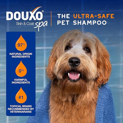 DOUXO® Skin & Coat SPA - Ultra-Safe 2 in 1 Conditioning Dog Shampoo, 16 fl oz, Cleans and Deeply Hydrates The Skin, Enhances The Coat, Leaves The Coat Soft, Silky and Detangled, Skin-Friendly Formula
