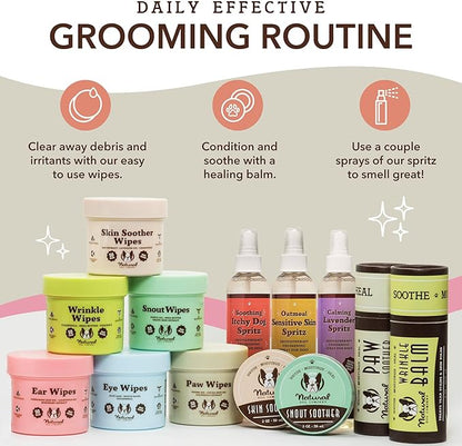 Natural Dog Ear Wipes (50 Ct) Essential Oil Infused Hygenic Dog Ear Cleanser for Dogs, Reduces Odor, Soothing Calendula, Aloe Vera, Witch Hazel, Dog Ear Itch Relief, Vegan