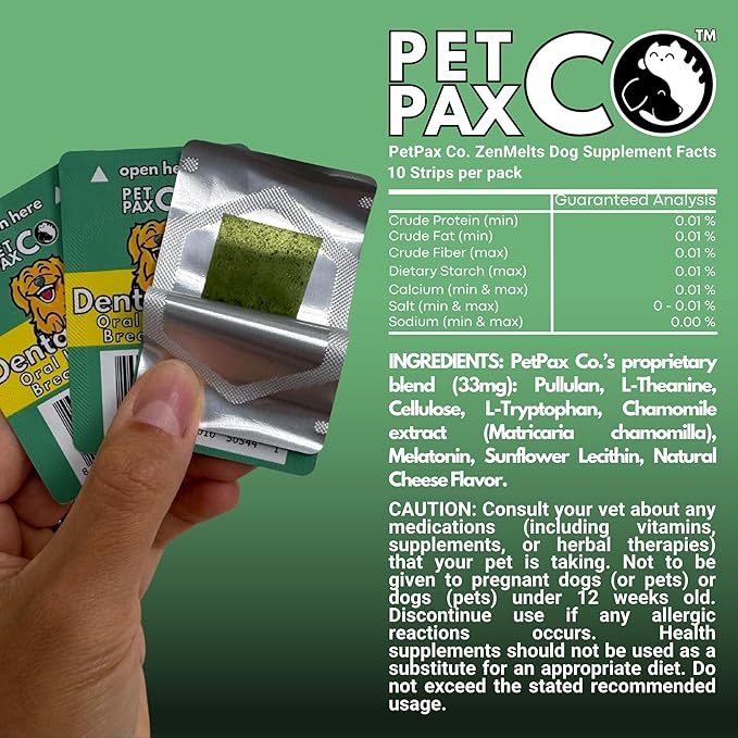 Bad Breath Oral Support for Dogs 5 in 1 – 10 Oral Melts – Natural Sage, Spirulina, Apple Cider Vinegar – Dog Dental Care Products & Breath Freshener – Fast Dissolving Dog Breath Treats