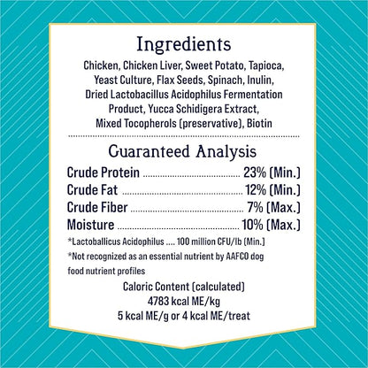 Stewart Freeze Dried Dog Treats, Healthy Gut Chicken & Vegetable, Gut Health Probiotics, Grain Free, 8 Ounce Resealable Pouch, Made in USA