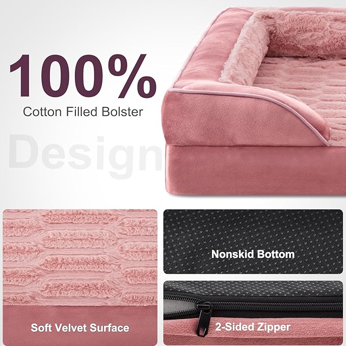 FURTIME Orthopedic Dog Beds for Small Dogs - Waterproof Small Dog Bed, Ultra Comfy Supportive Foam Pet Couch with Removable Washable Cover, Egg Foam Dog & Cat Beds with Nonskid Bottom