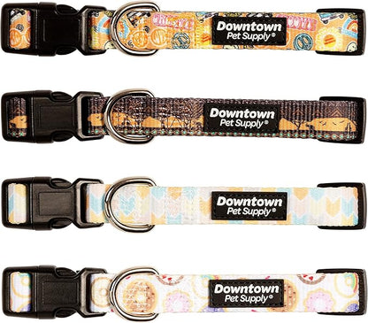 Downtown Pet Supply - Best, Cute & Fancy Dog Collar - Lightweight Adjustable Dog Collar with Quick Buckle & D-Ring - Hand Wash Safe - Chevron - M - Medium Dog Collar