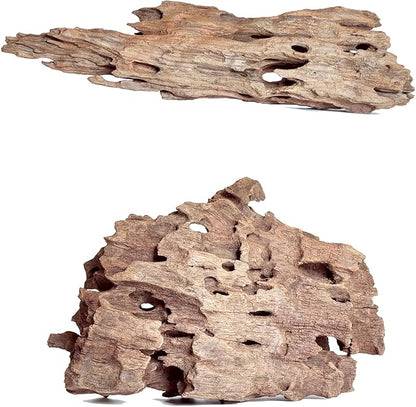 Natural Wood Driftwood for Aquarium Fish Tank Decor,Assorted Driftwood Trunk Branch for Reptile Tank Decor (SHP-XM Driftwood S(6 to10 Inch)-Pack of 2)